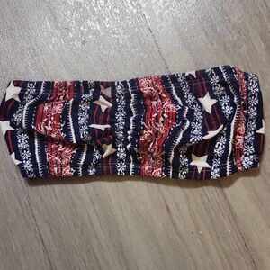 Red and Blue Patterned Headband
